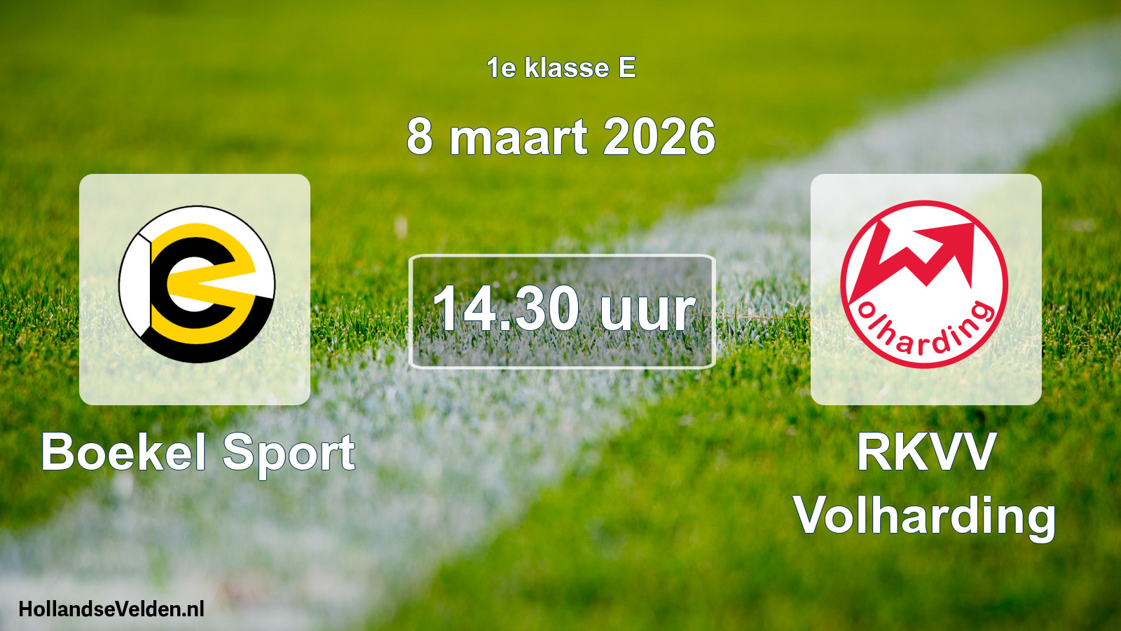 Scheduled Match: Boekel Sport - RKVV Volharding (8 March 2026)