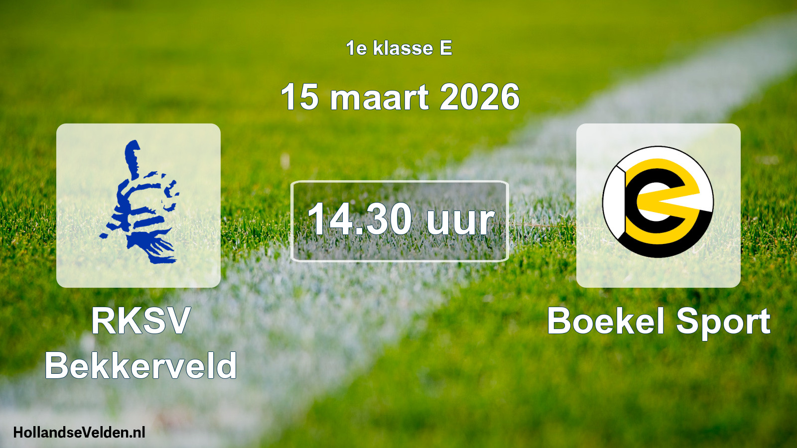 Scheduled Match: RKSV Bekkerveld - Boekel Sport (15 March 2026)