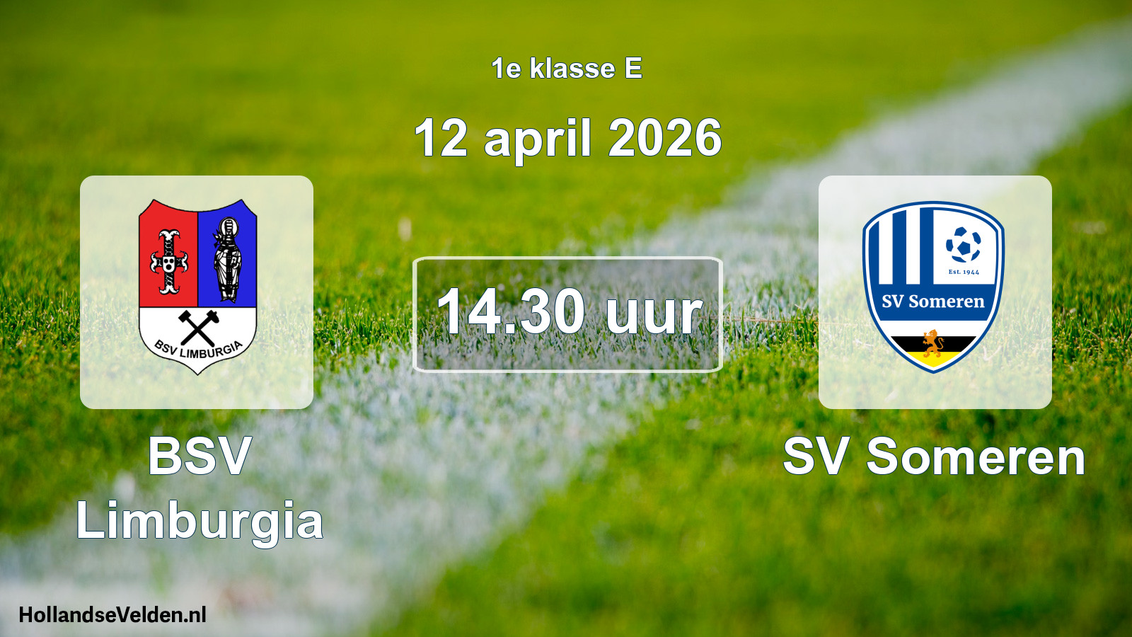 Scheduled Match: BSV Limburgia - SV Someren (12 April 2026)