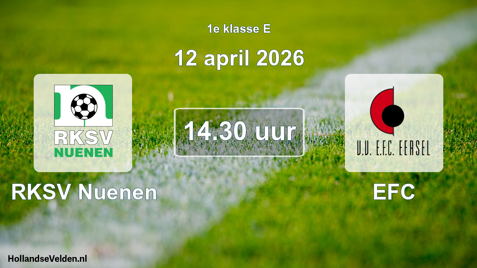 Scheduled Match: RKSV Nuenen - EFC (12 April 2026)