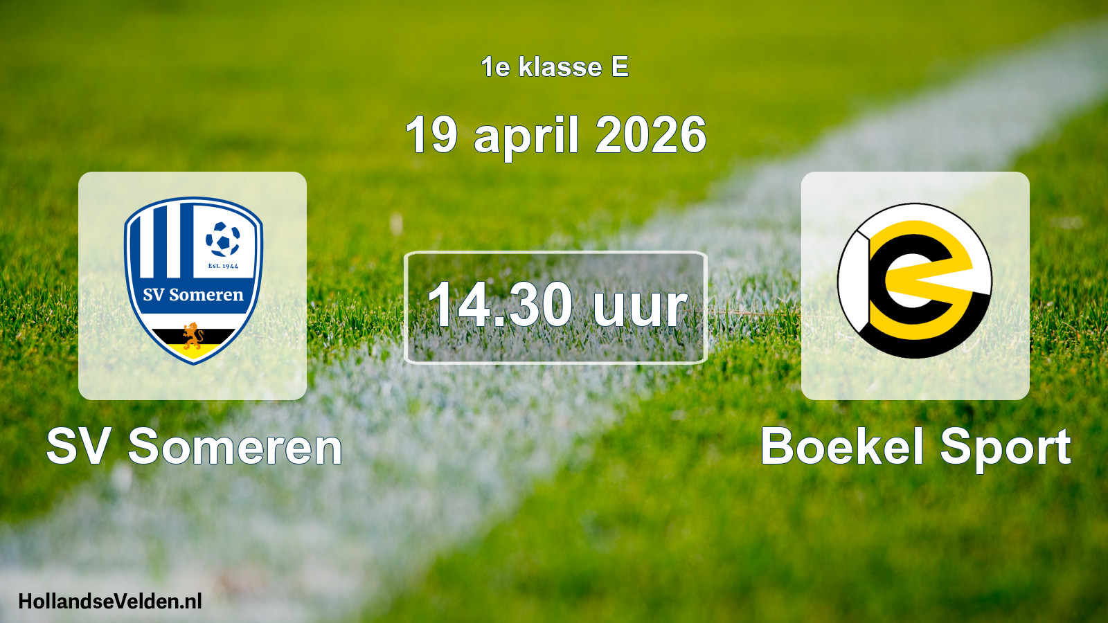 Scheduled Match: SV Someren - Boekel Sport (19 April 2026)
