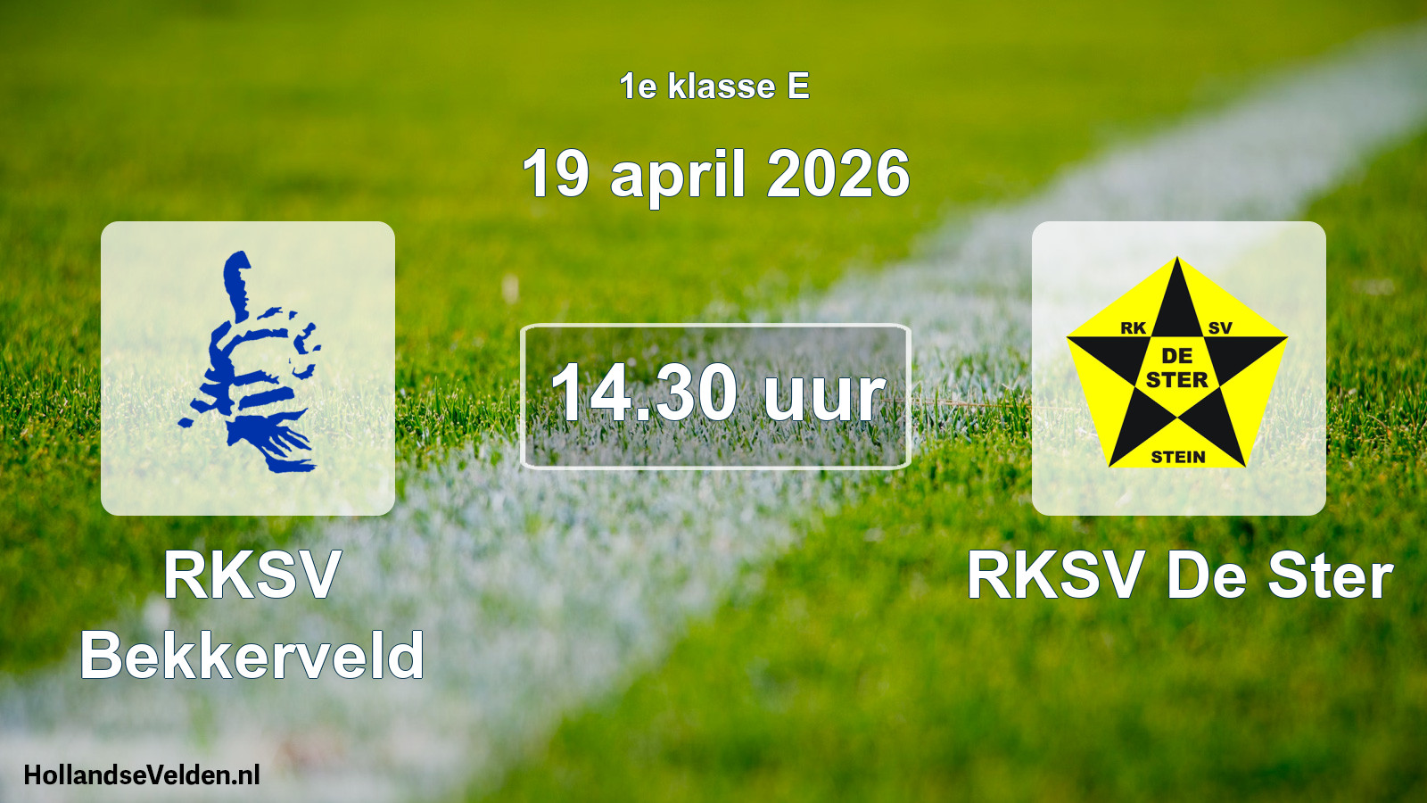 Scheduled Match: RKSV Bekkerveld - RKSV De Ster (19 April 2026)