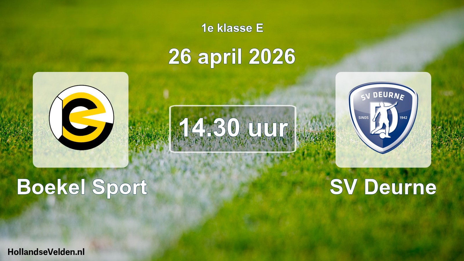 Scheduled Match: Boekel Sport - SV Deurne (26 April 2026)