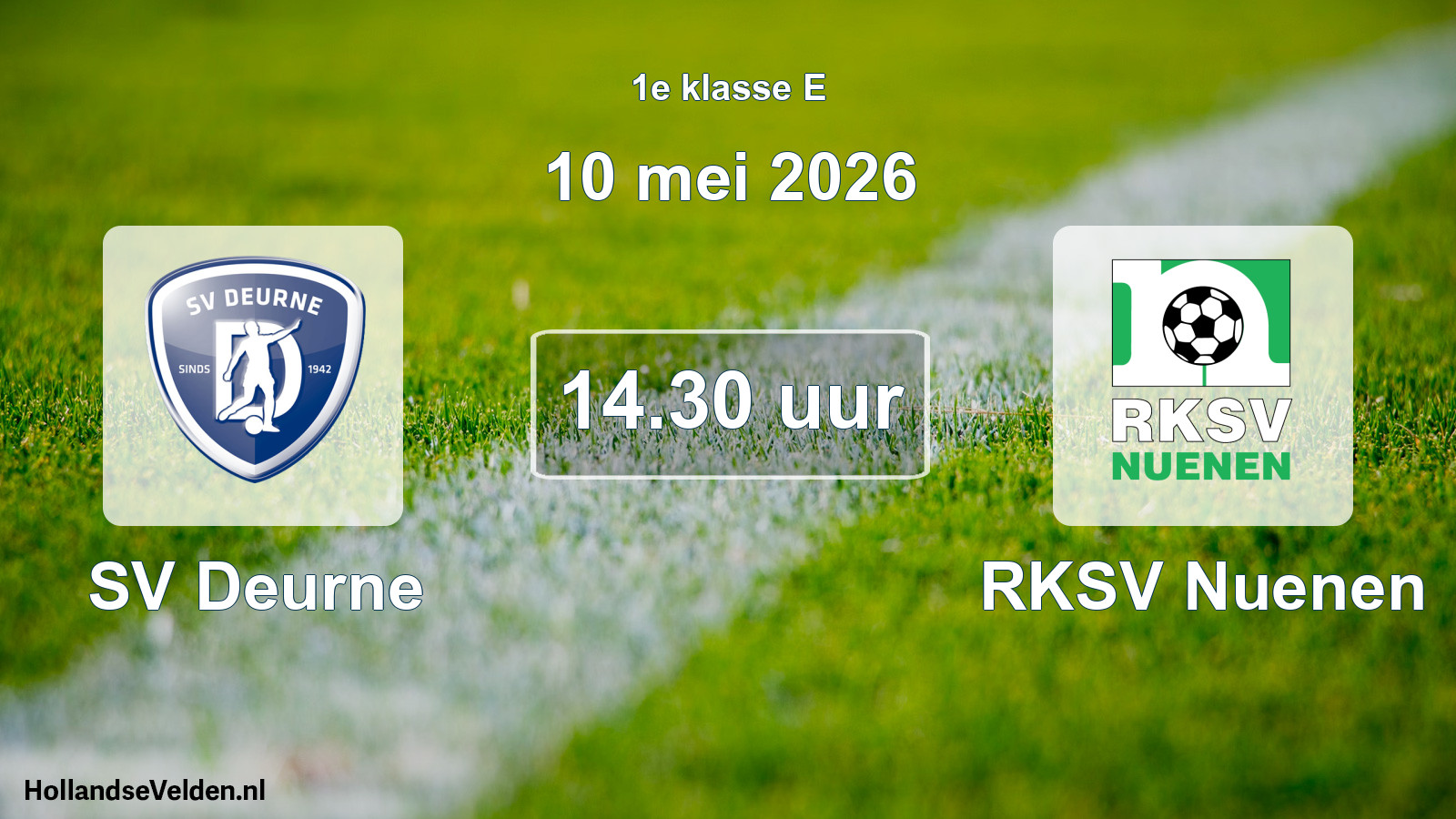 Scheduled Match: SV Deurne - RKSV Nuenen (10 May 2026)