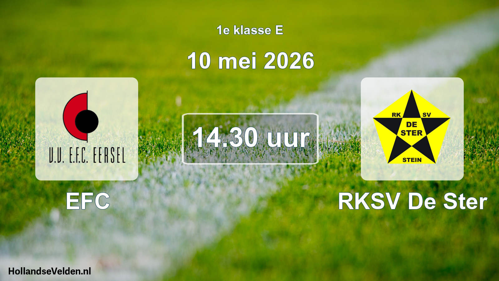 Scheduled Match: EFC - RKSV De Ster (10 May 2026)
