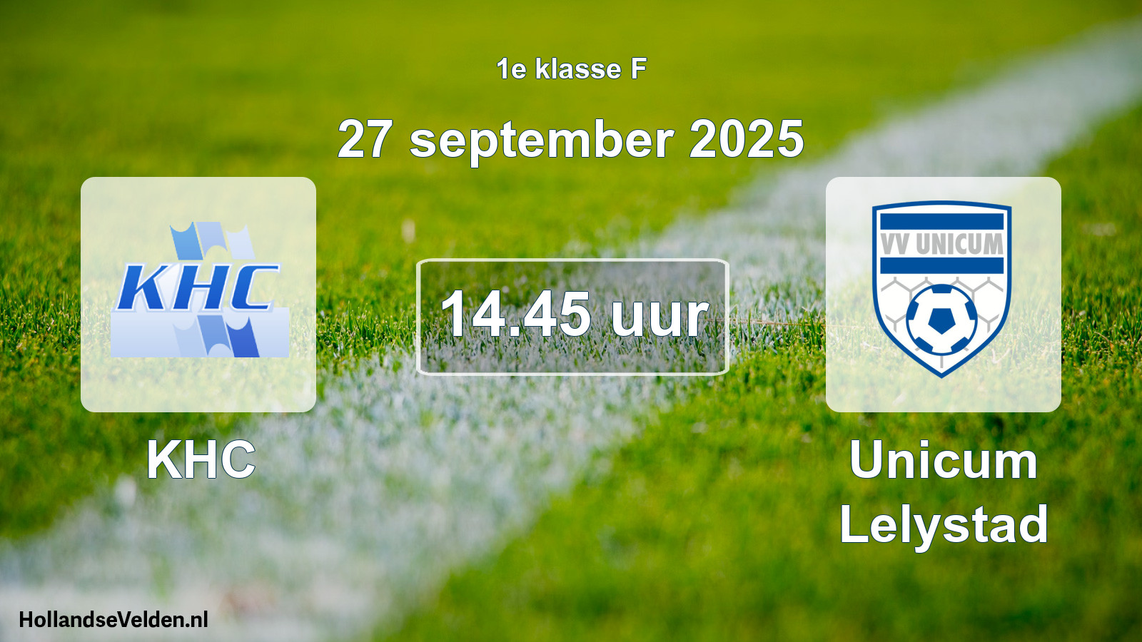 Geplande wedstrijd: KHC - Unicum Lelystad (27 september 2025)