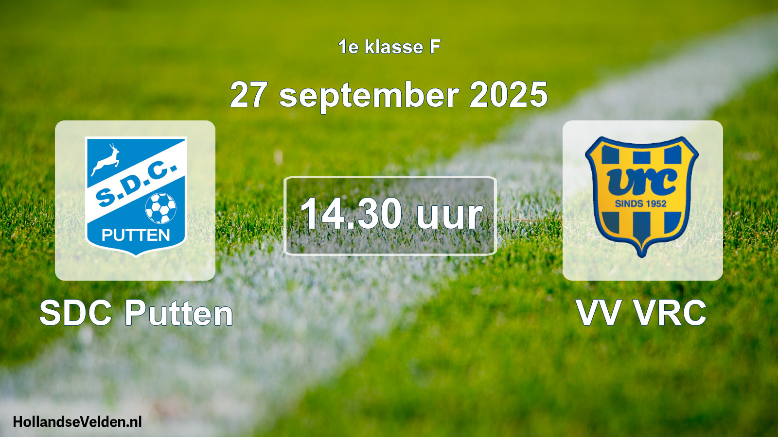 Scheduled Match: SDC Putten - VV VRC (27 September 2025)