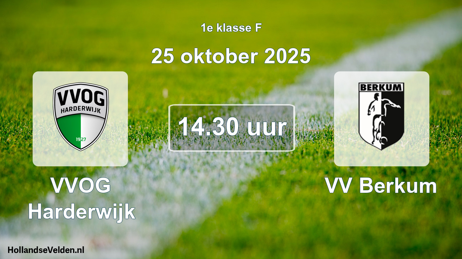 Geplande wedstrijd: VVOG Harderwijk - VV Berkum (25 oktober 2025)
