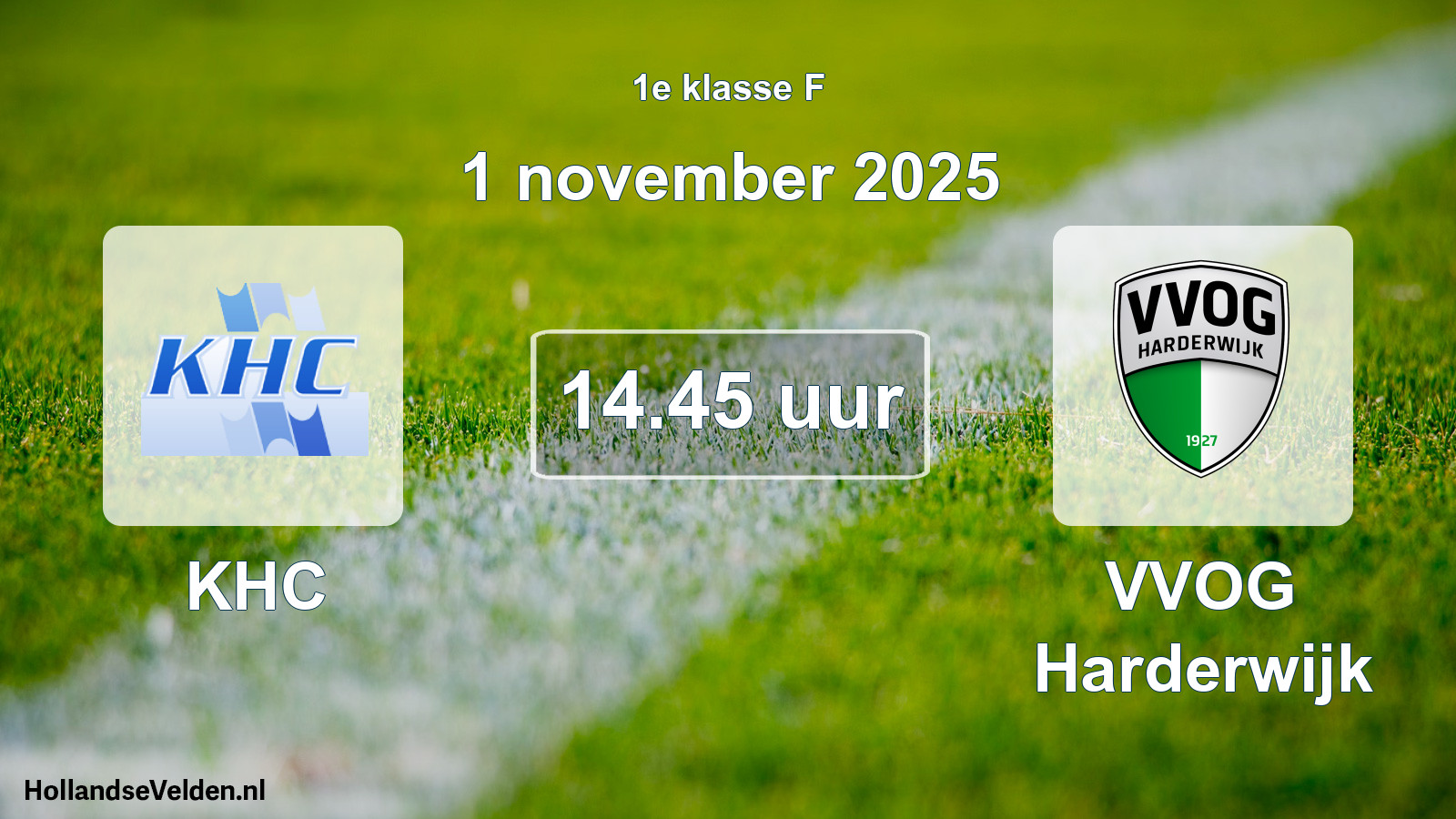 Geplande wedstrijd: KHC - VVOG Harderwijk (1 november 2025)