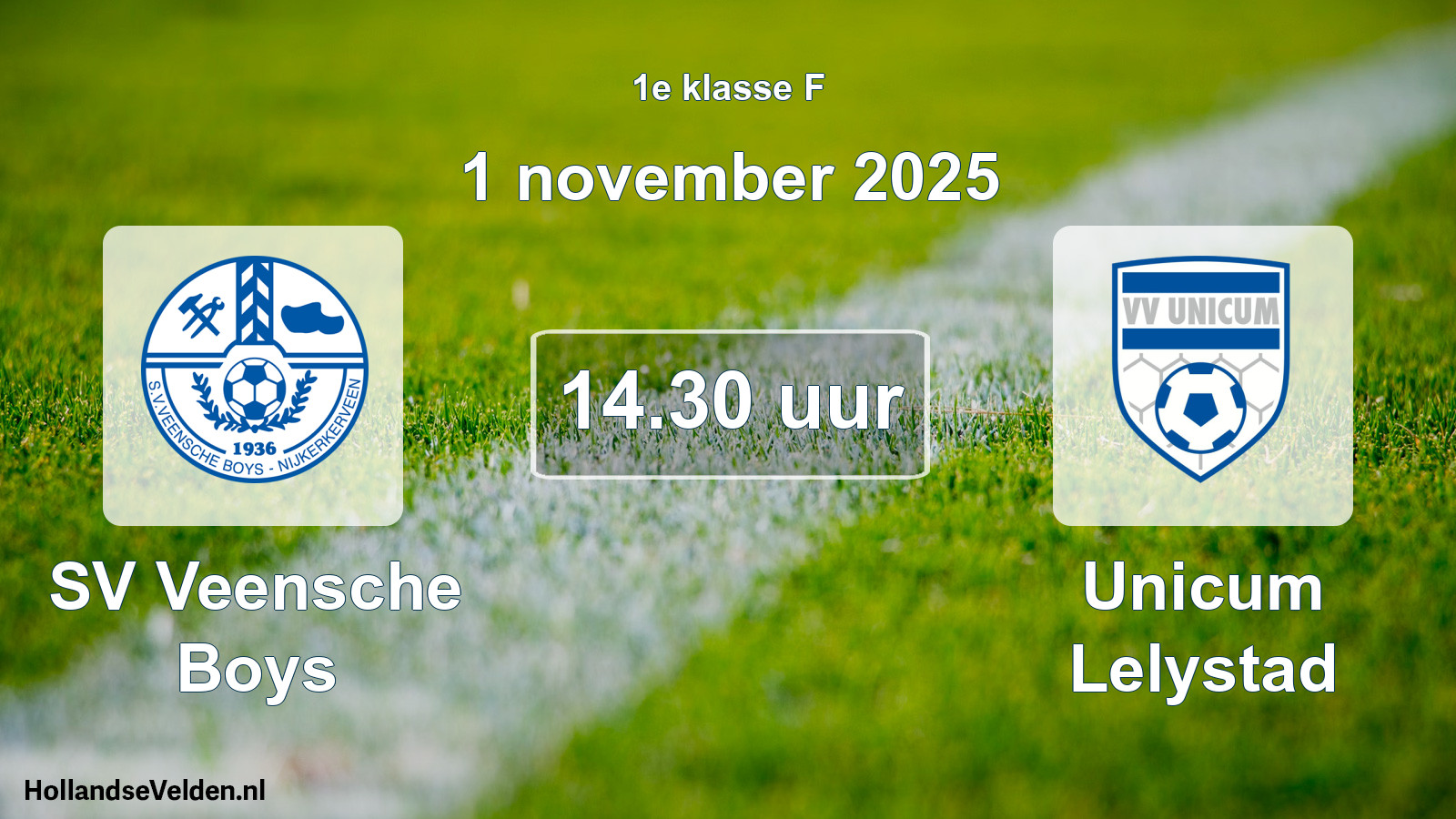 Scheduled Match: SV Veensche Boys - Unicum Lelystad (1 November 2025)
