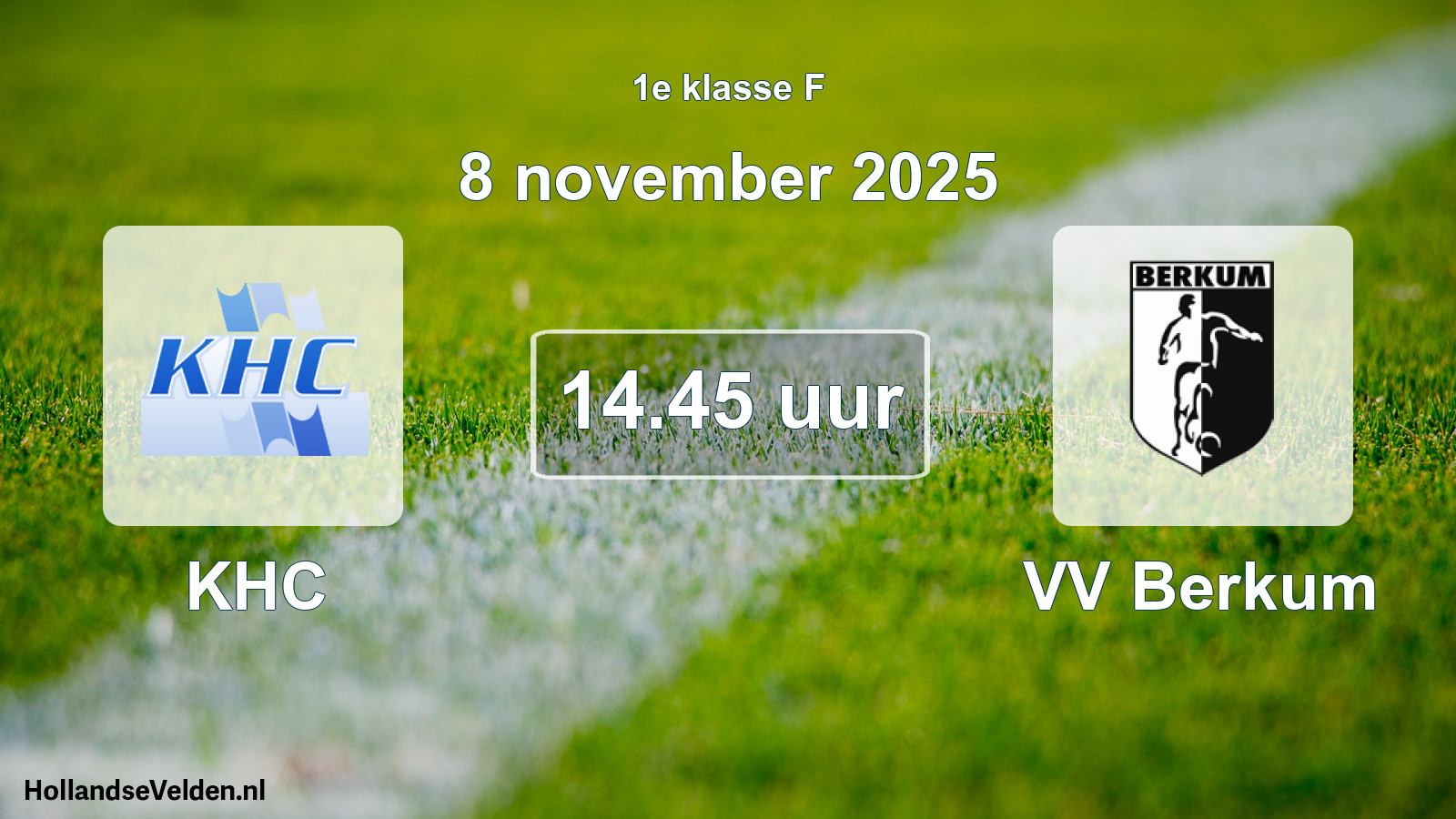 Geplande wedstrijd: KHC - VV Berkum (8 november 2025)