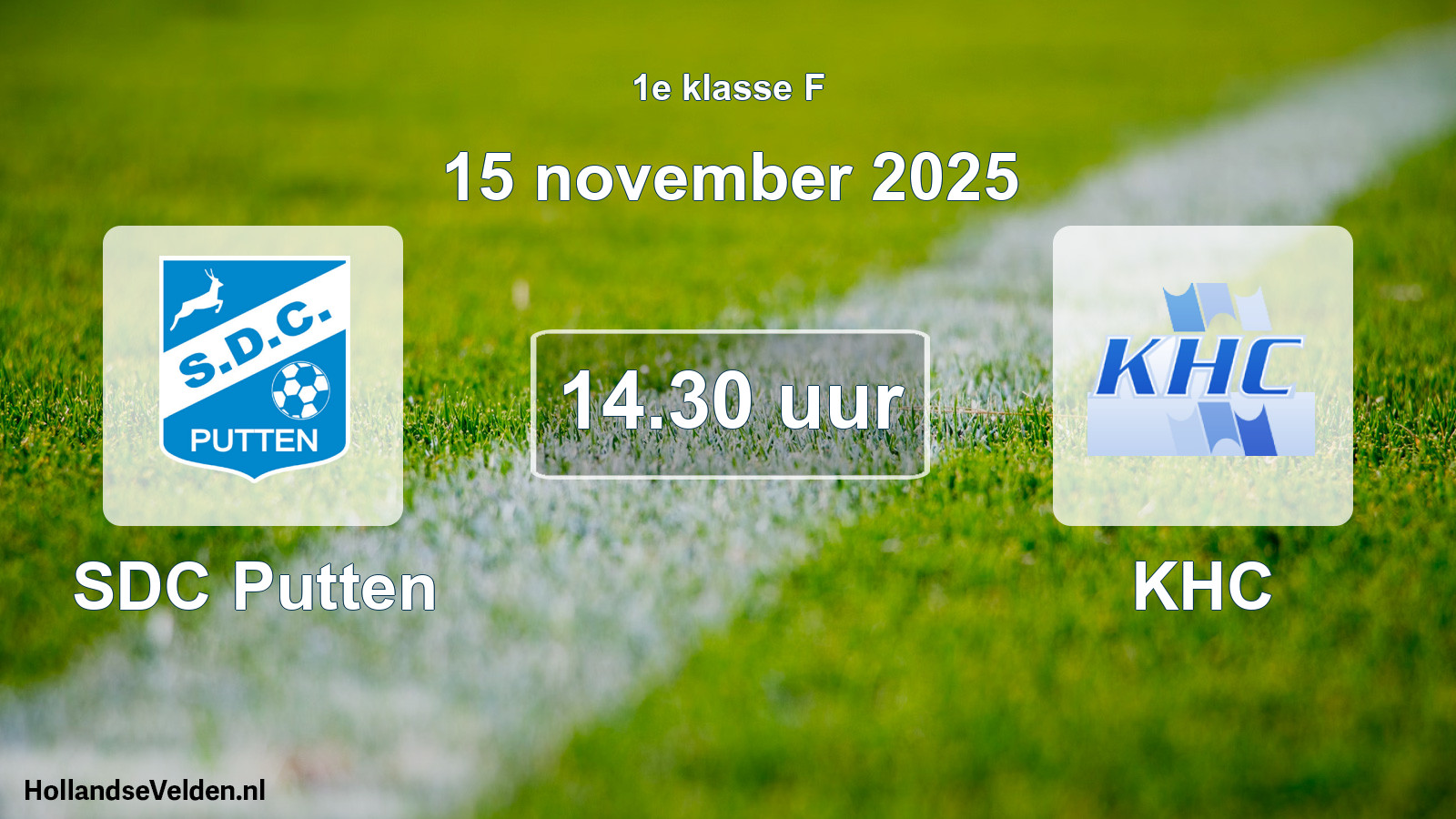 Scheduled Match: SDC Putten - KHC (15 November 2025)
