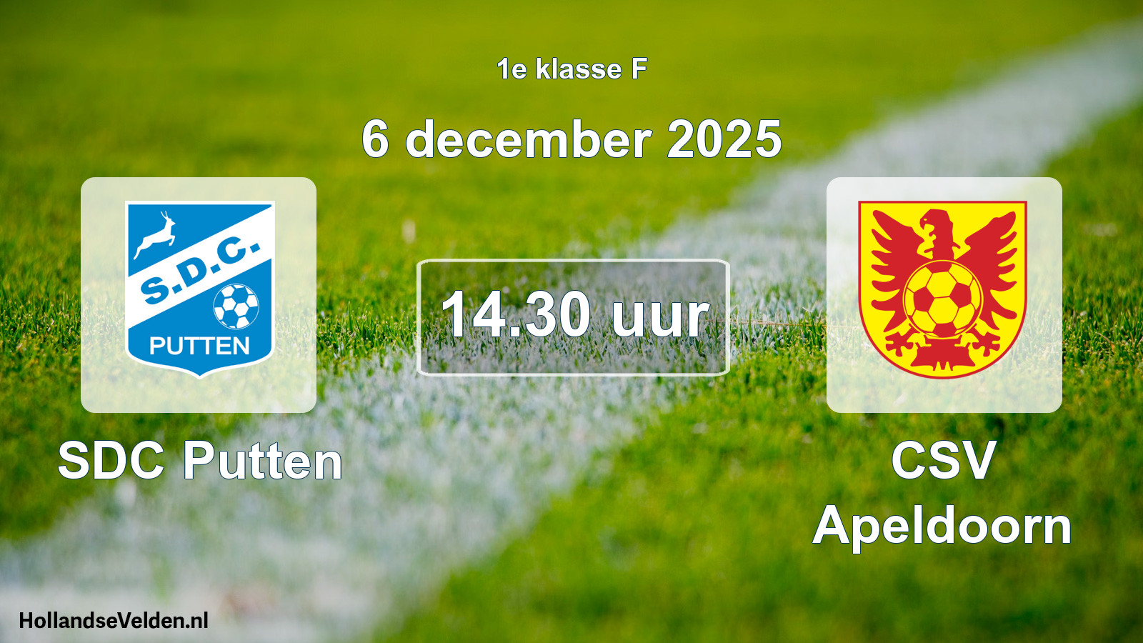 Scheduled Match: SDC Putten - CSV Apeldoorn (6 December 2025)