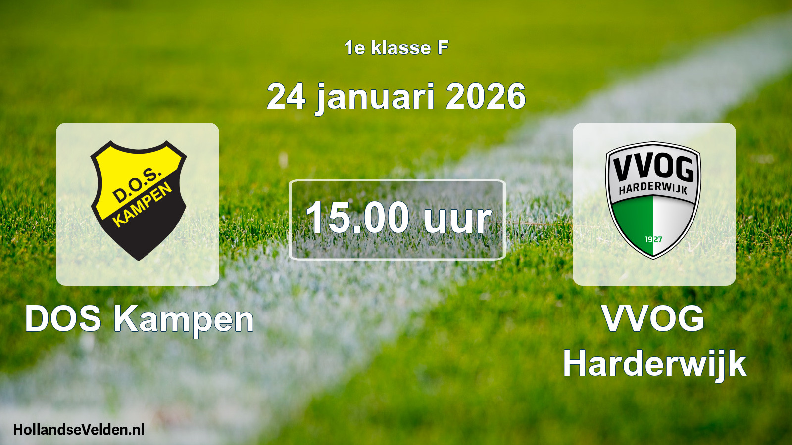 Geplande wedstrijd: DOS Kampen - VVOG Harderwijk (24 januari 2026)