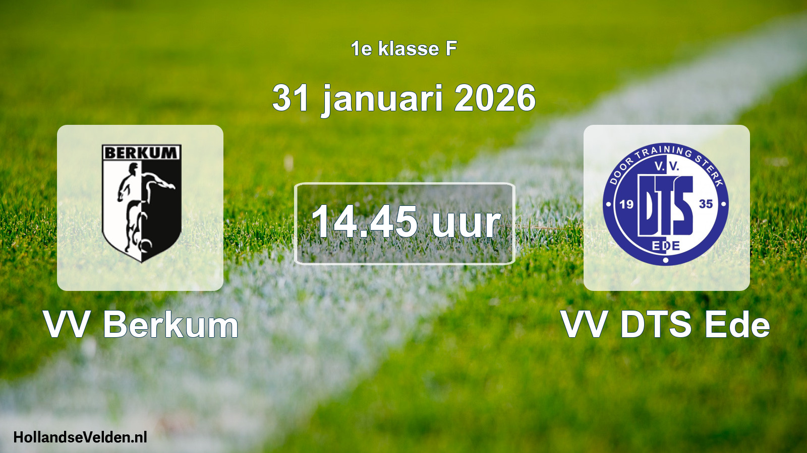 Scheduled Match: VV Berkum - VV DTS Ede (31 January 2026)