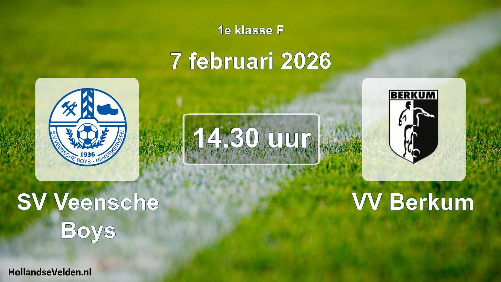 Geplande wedstrijd: SV Veensche Boys - VV Berkum (7 februari 2026)
