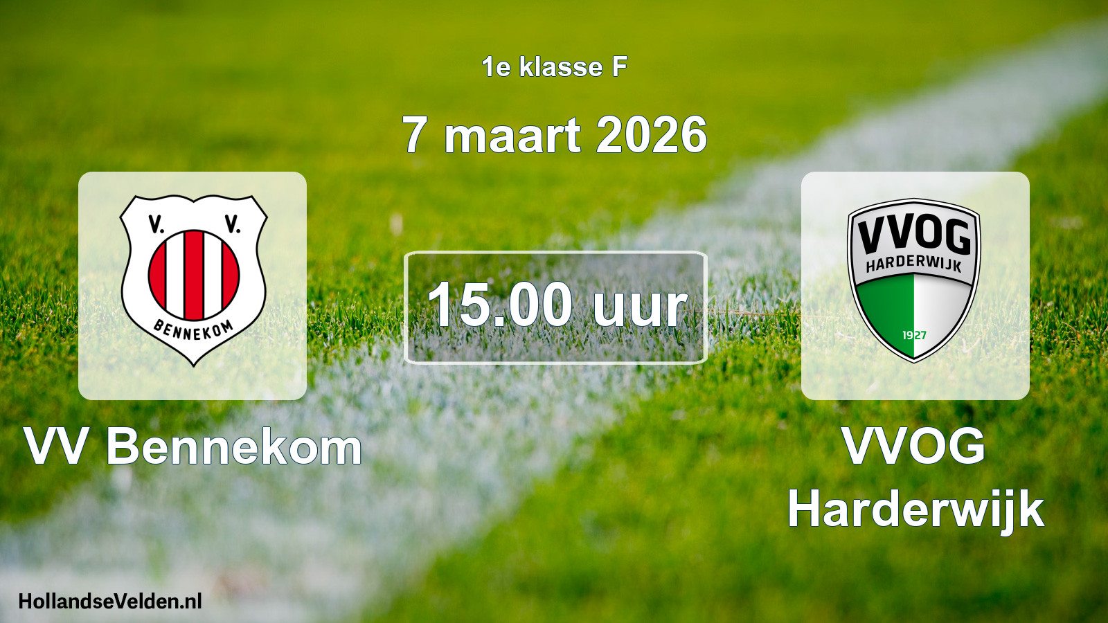 Scheduled Match: VV Bennekom - VVOG Harderwijk (7 March 2026)