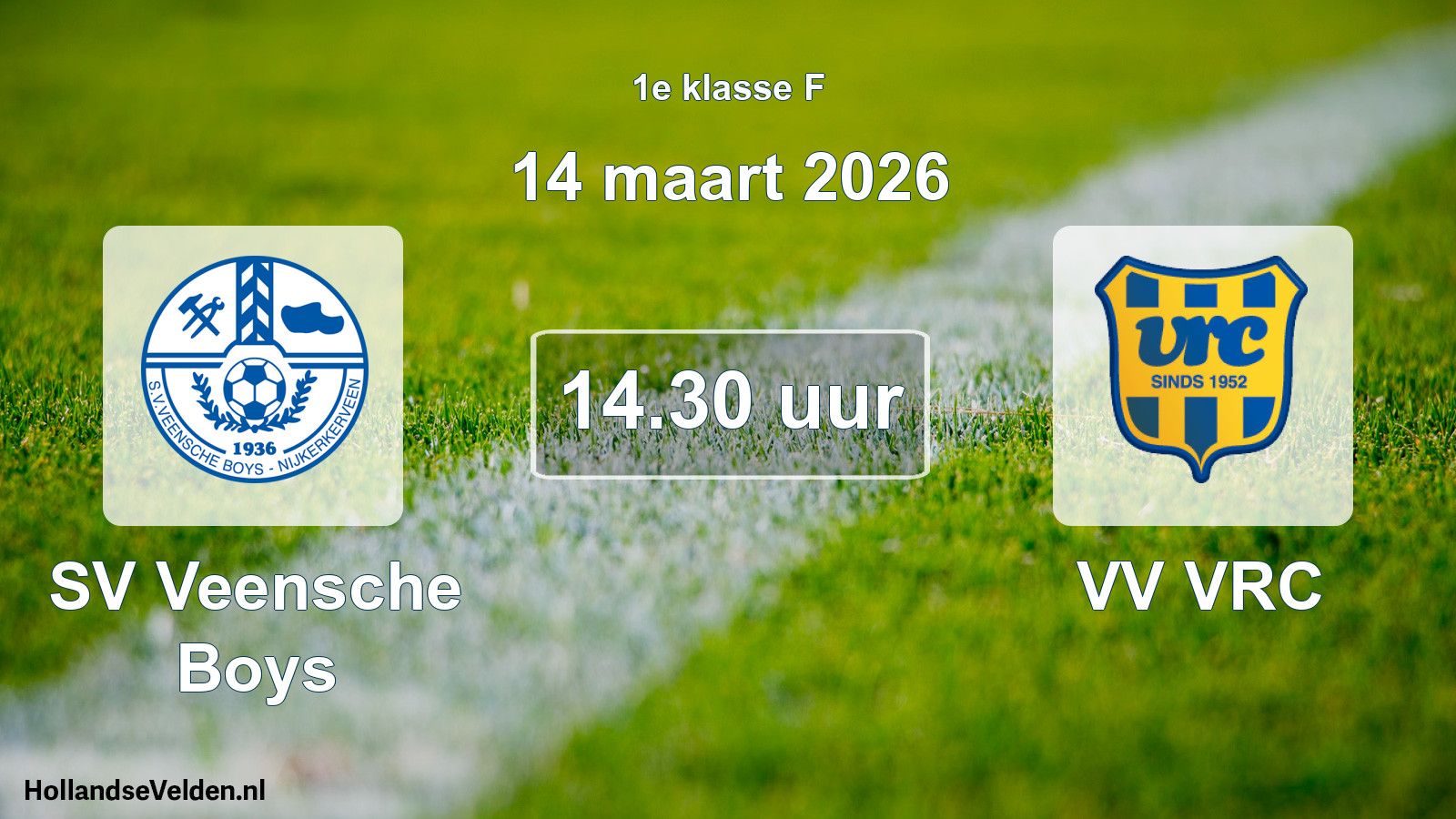 Scheduled Match: SV Veensche Boys - VV VRC (14 March 2026)
