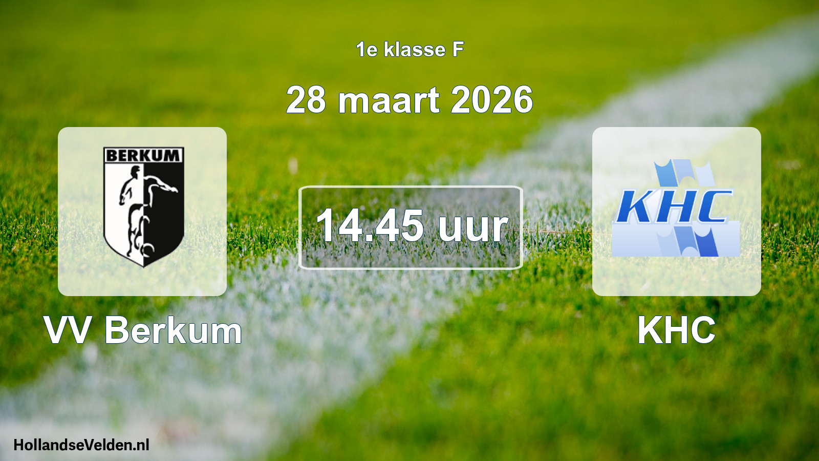 Scheduled Match: VV Berkum - KHC (28 March 2026)