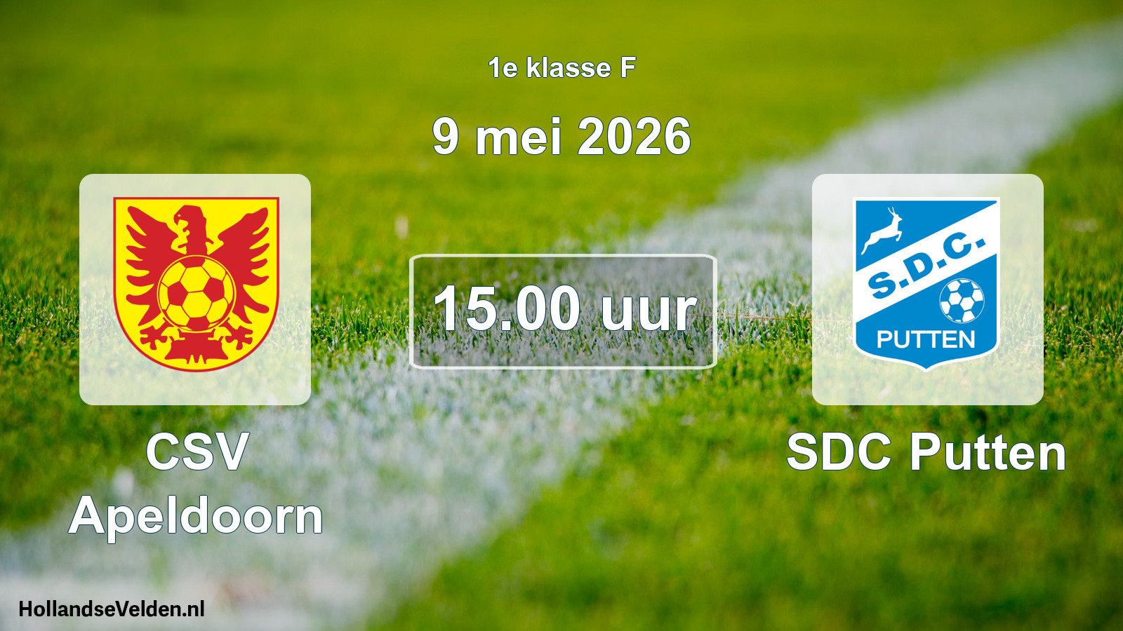 Geplande wedstrijd: CSV Apeldoorn - SDC Putten (9 mei 2026)