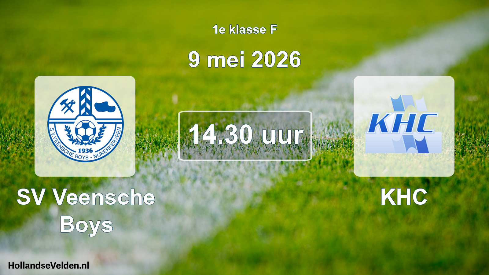 Geplande wedstrijd: SV Veensche Boys - KHC (9 mei 2026)