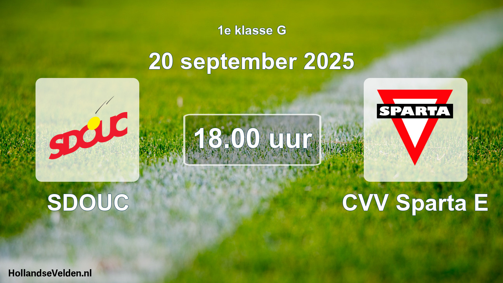 Scheduled Match: SDOUC - CVV Sparta E (20 September 2025)