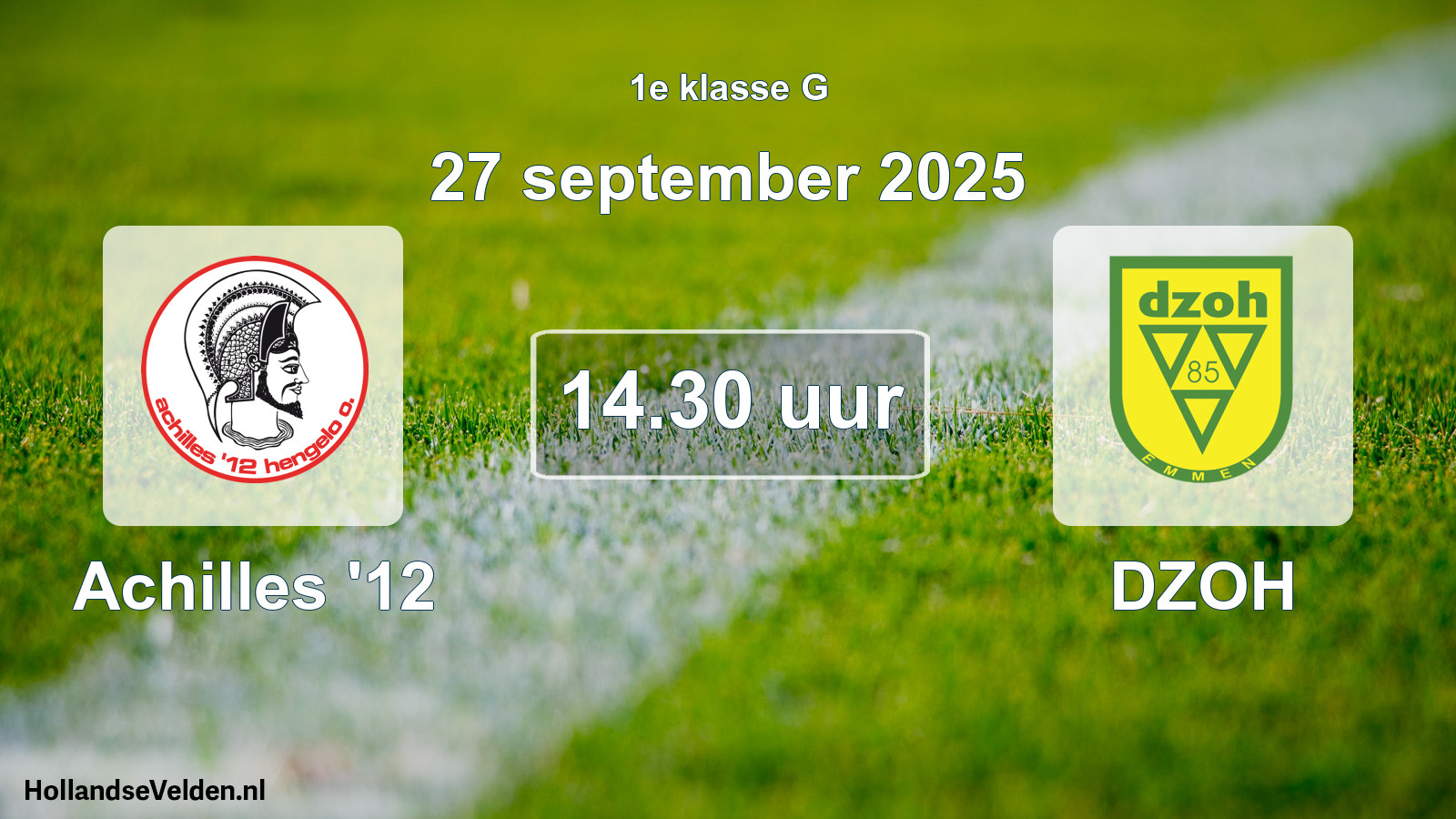 Scheduled Match: Achilles '12 - DZOH (27 September 2025)