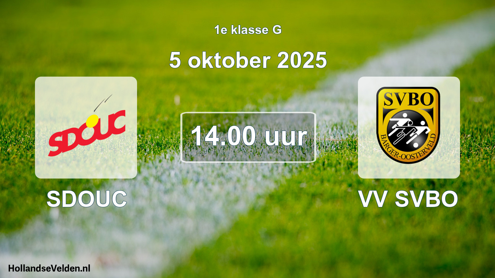 Scheduled Match: SDOUC - VV SVBO (5 October 2025)