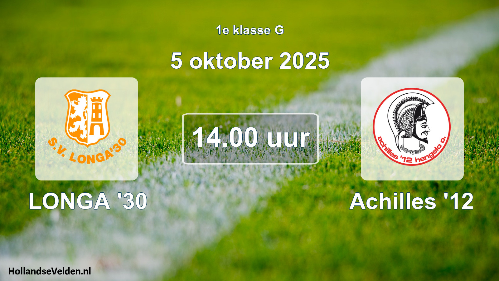 Scheduled Match: LONGA '30 - Achilles '12 (5 October 2025)