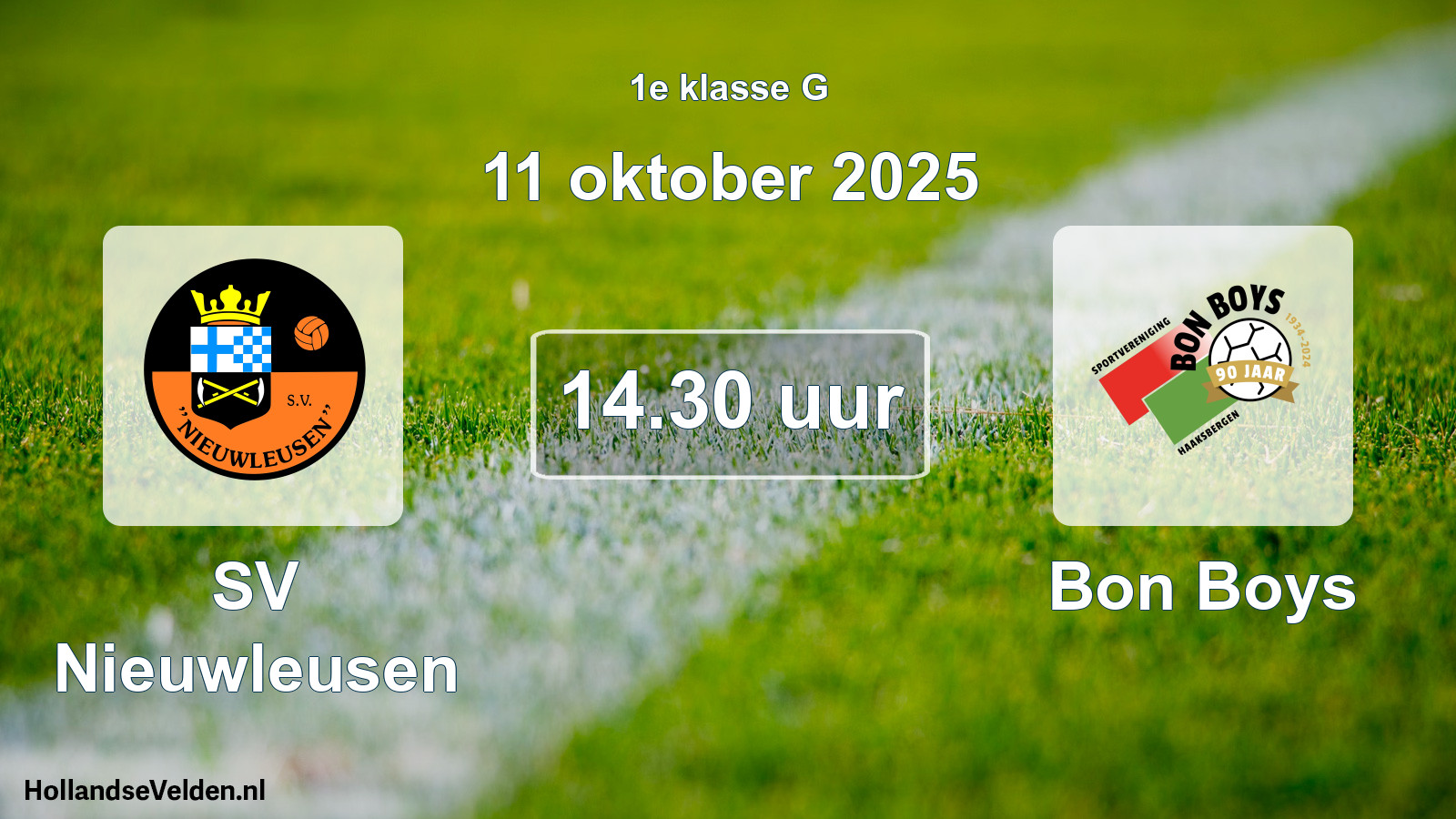 Scheduled Match: SV Nieuwleusen - Bon Boys (11 October 2025)