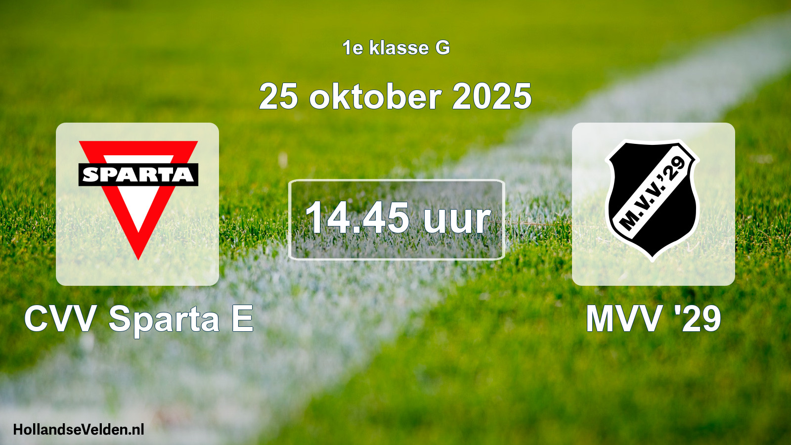 Scheduled Match: CVV Sparta E - MVV '29 (25 October 2025)
