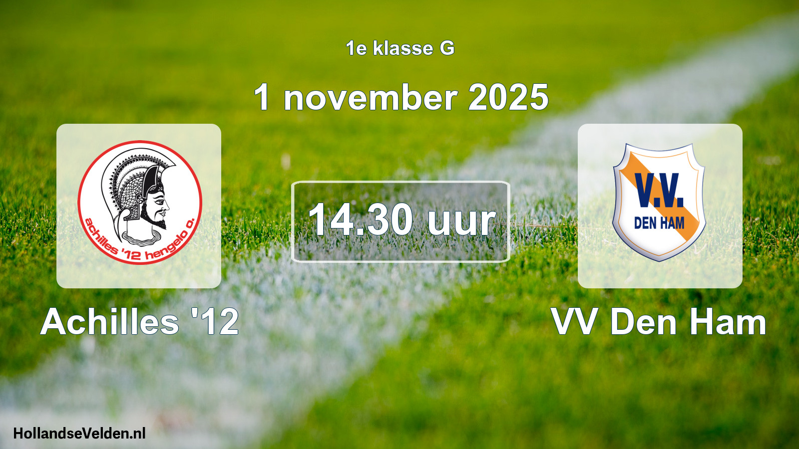 Scheduled Match: Achilles '12 - VV Den Ham (1 November 2025)