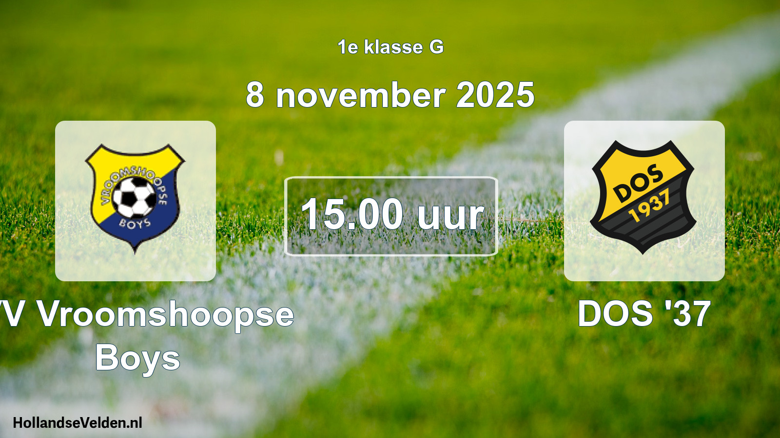 Scheduled Match: VV Vroomshoopse Boys - DOS '37 (8 November 2025)