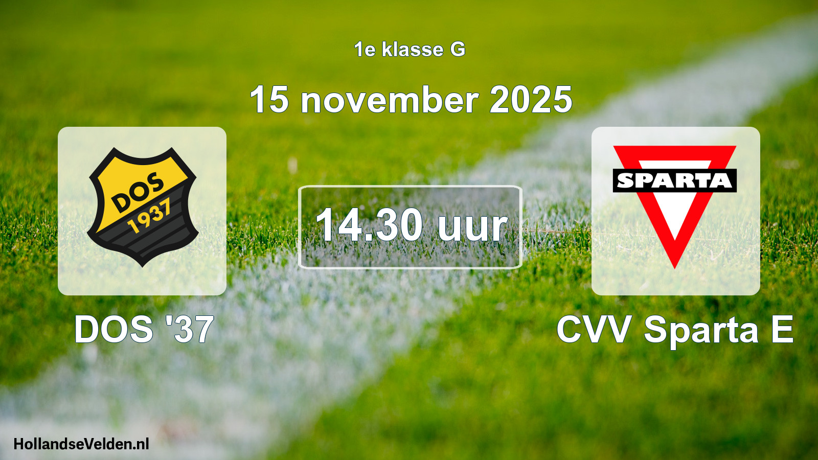 Scheduled Match: DOS '37 - CVV Sparta E (15 November 2025)
