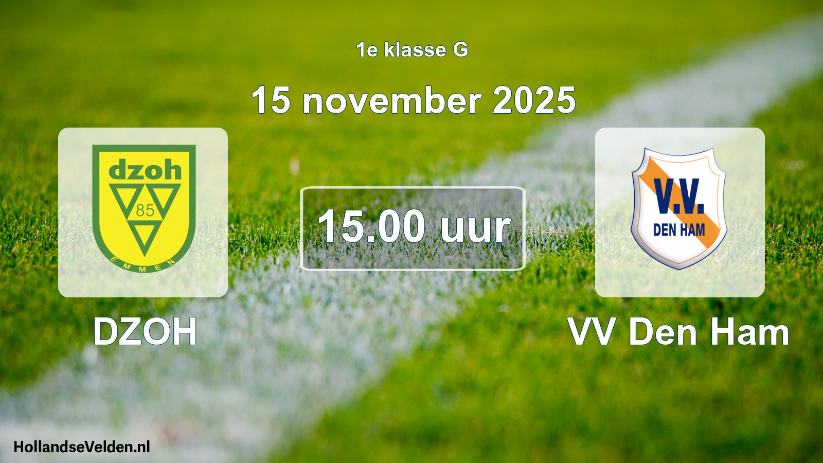Scheduled Match: DZOH - VV Den Ham (15 November 2025)