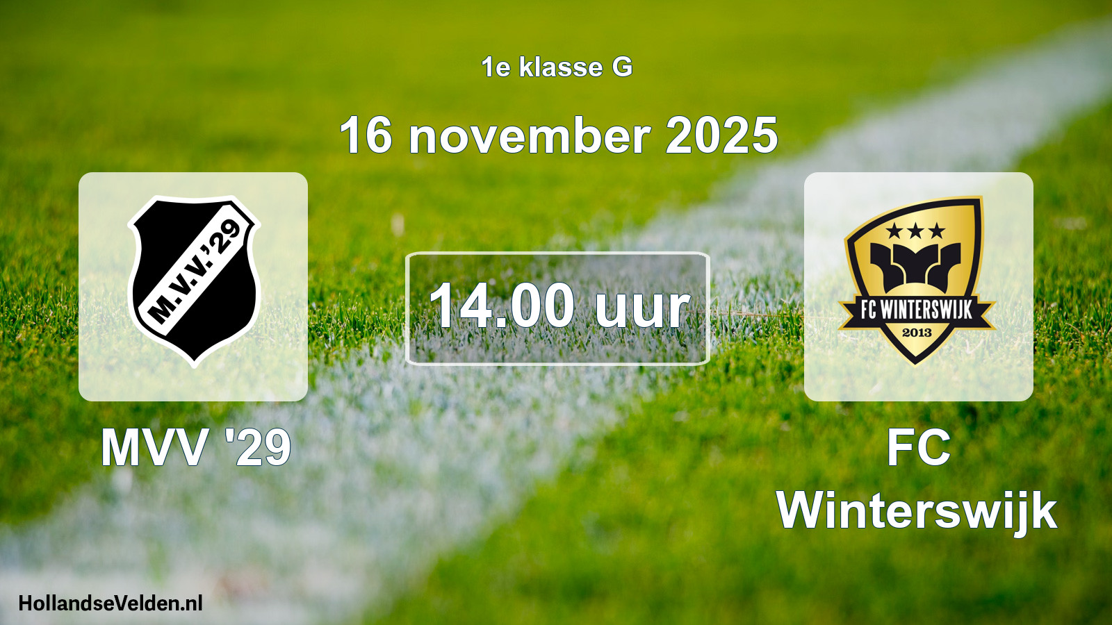Scheduled Match: MVV '29 - FC Winterswijk (16 November 2025)