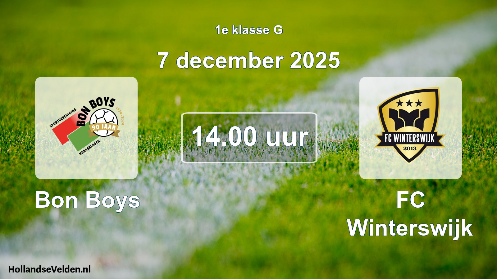 Scheduled Match: Bon Boys - FC Winterswijk (7 December 2025)
