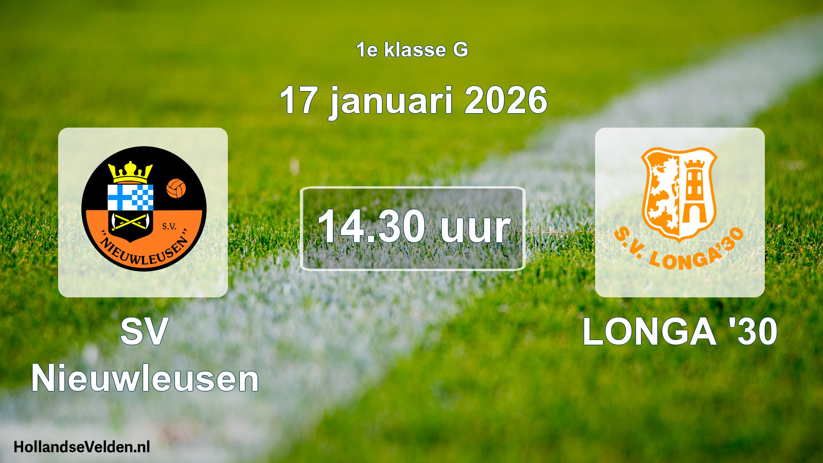 Scheduled Match: SV Nieuwleusen - LONGA '30 (17 January 2026)