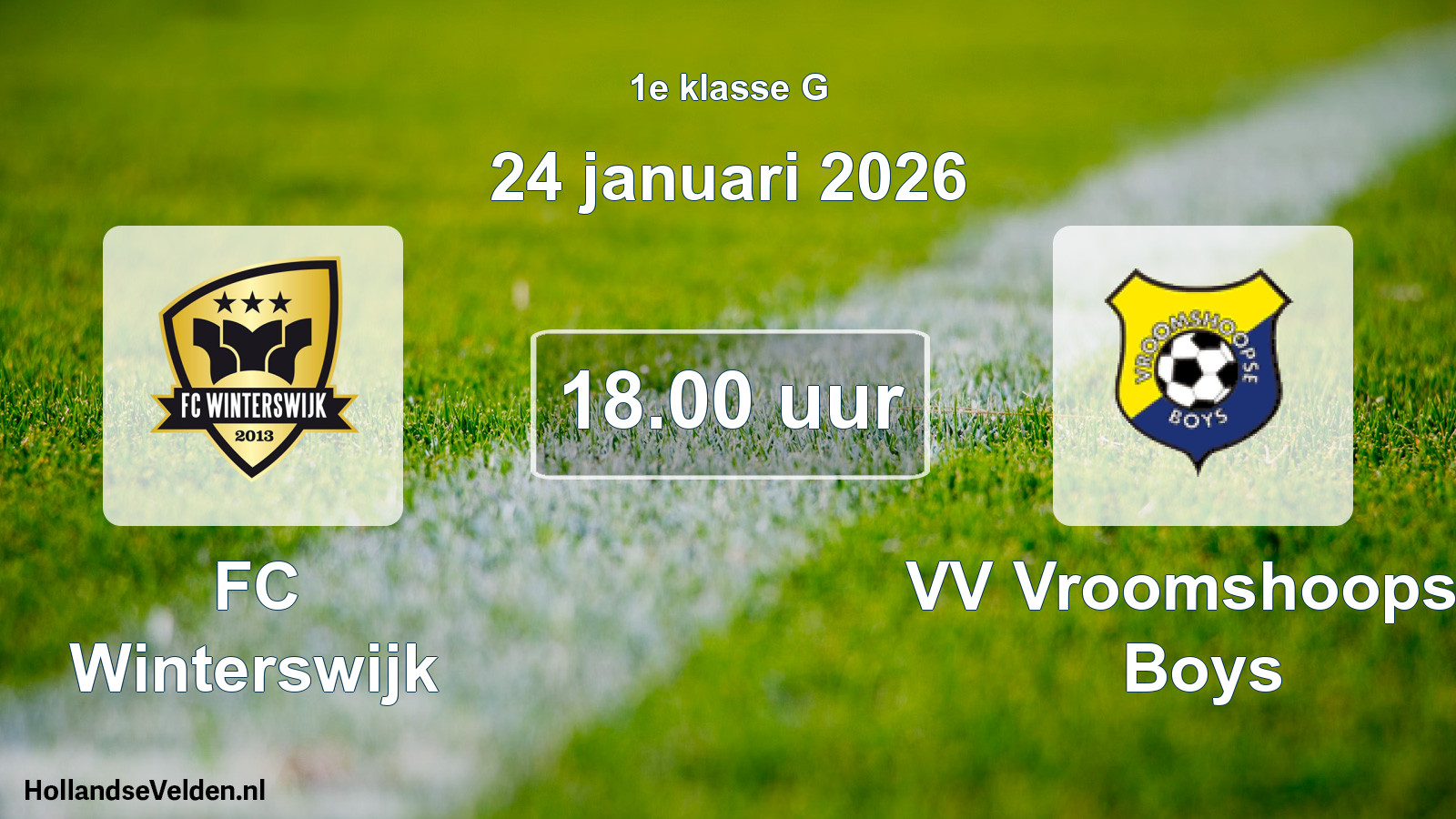 Scheduled Match: FC Winterswijk - VV Vroomshoopse Boys (24 January 2026)