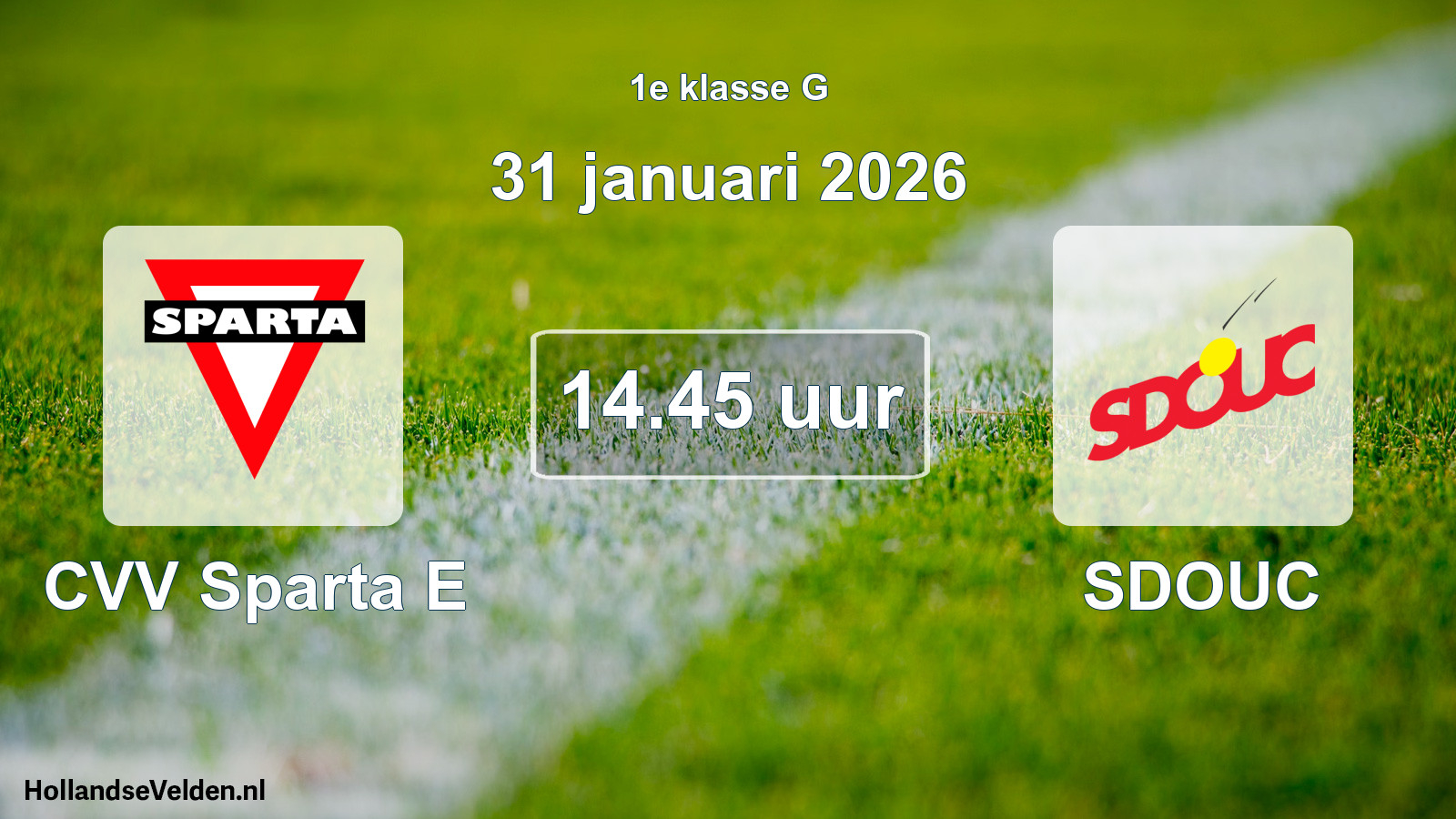 Scheduled Match: CVV Sparta E - SDOUC (31 January 2026)