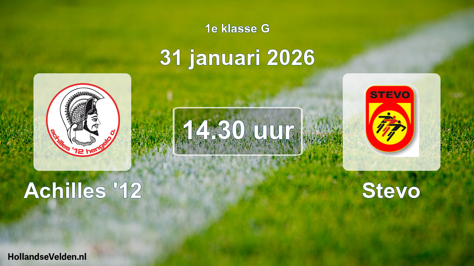 Scheduled Match: Achilles '12 - Stevo (31 January 2026)