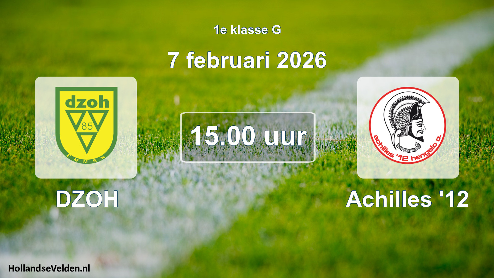 Scheduled Match: DZOH - Achilles '12 (7 February 2026)