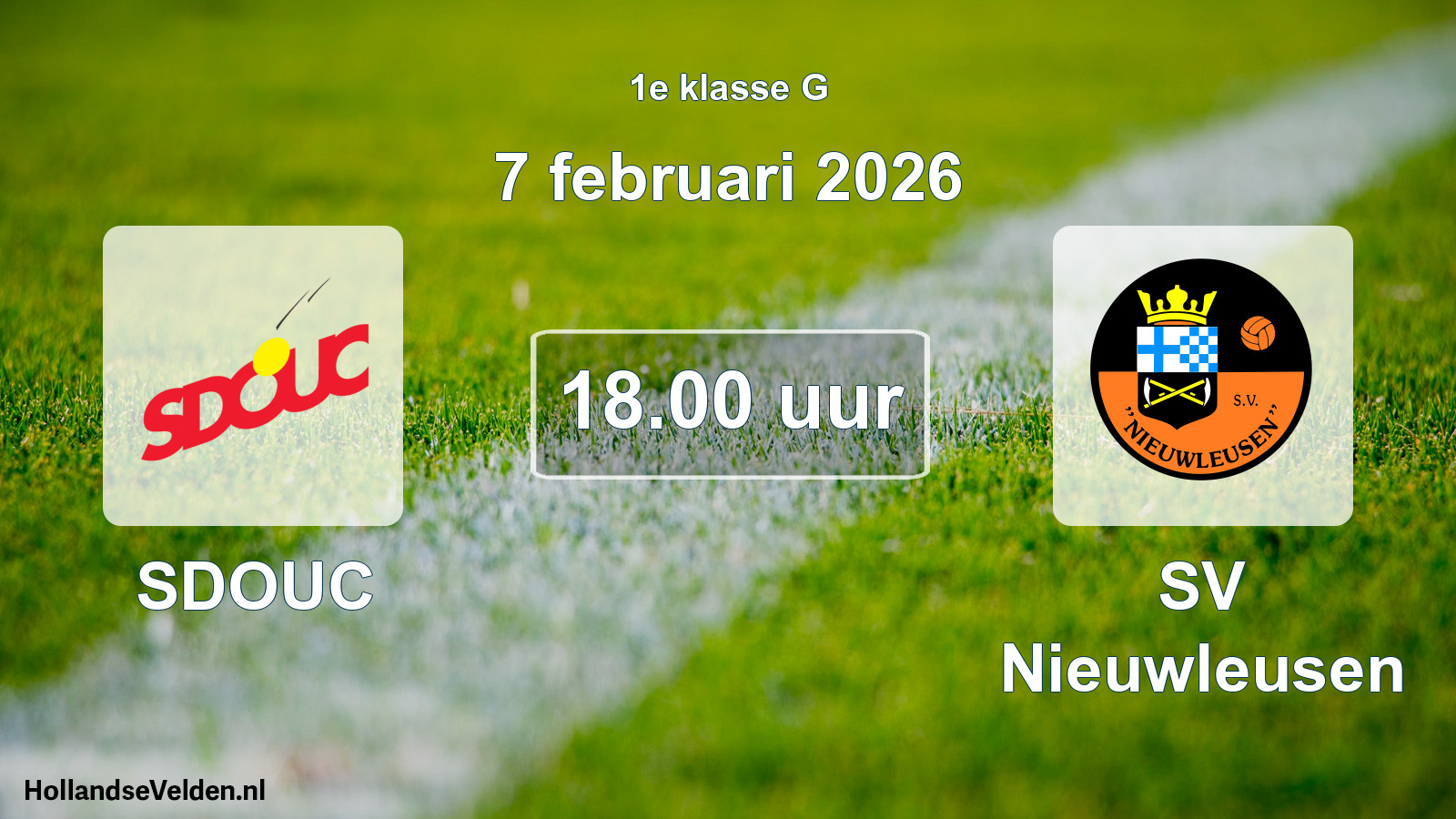 Scheduled Match: SDOUC - SV Nieuwleusen (7 February 2026)