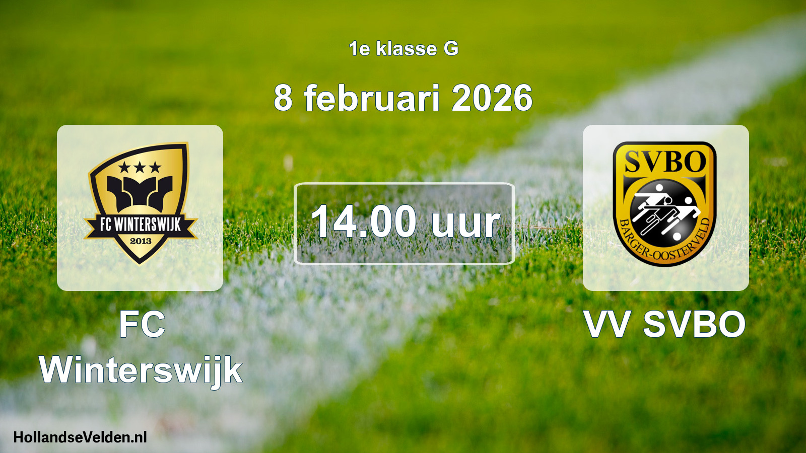 Scheduled Match: FC Winterswijk - VV SVBO (8 February 2026)
