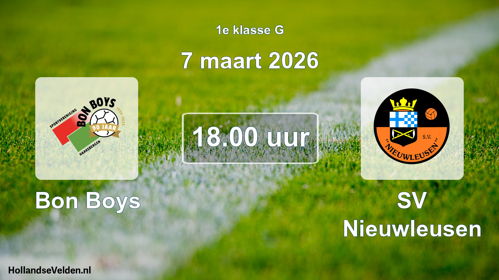 Scheduled Match: Bon Boys - SV Nieuwleusen (7 March 2026)