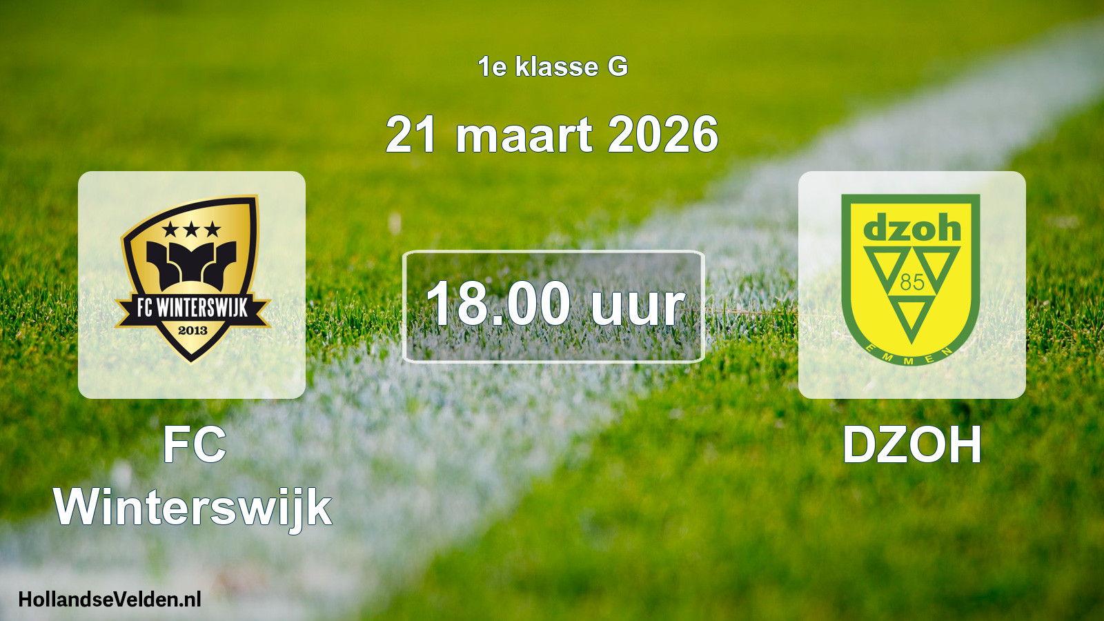 Scheduled Match: FC Winterswijk - DZOH (21 March 2026)