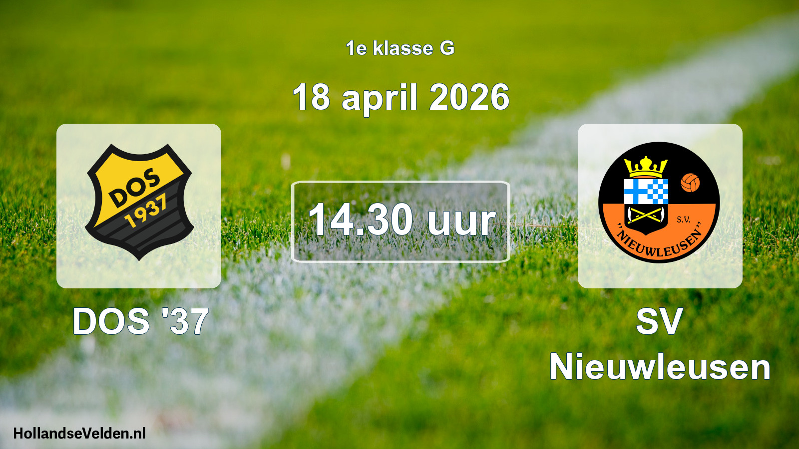 Scheduled Match: DOS '37 - SV Nieuwleusen (18 April 2026)