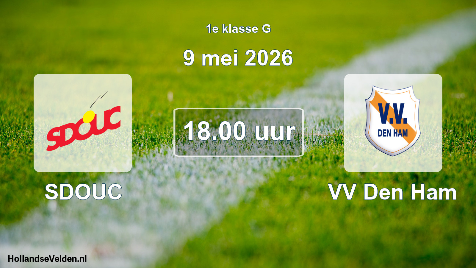 Scheduled Match: SDOUC - VV Den Ham (9 May 2026)