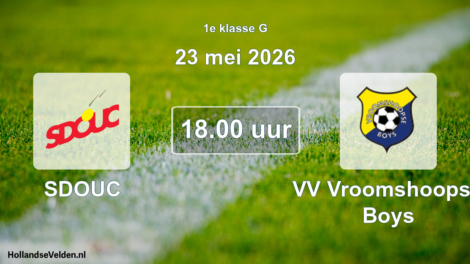 Scheduled Match: SDOUC - VV Vroomshoopse Boys (23 May 2026)