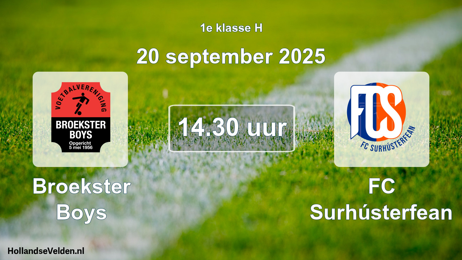 Scheduled Match: Broekster Boys - FC Surhústerfean (20 September 2025)